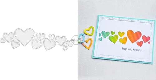 Miniatura 10 de DzIxY Troqueles de corte de metal en forma de corazón simples para kit de fabricación de tarjetas, juegos de troqueles de papel en relieve, 7