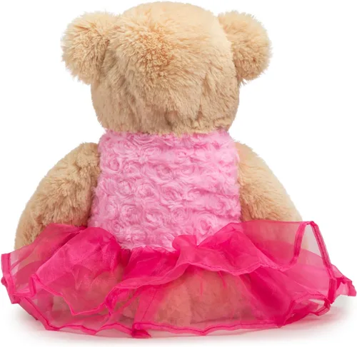 Miniatura 4 de Oso de peluche de bailarina con falda tutú, regalo de recital de cumpleaños para niñas y niños, 21 pulgadas, color rosa