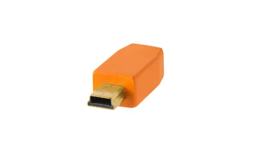 Miniatura 4 de Tether Tools TetherPro - Cable USB 2.0 a Mini-B de 5 pines para transferencia rápida y conexión entre cámara y computadora, naranja de alta