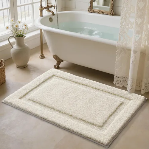 Miniatura 12 de LUMI Alfombras grandes y ultrasuaves para baño, antideslizantes con respaldo de goma, tapete de baño absorbente y lavable de secado rápido, alfombra