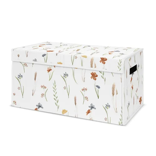 Miniatura 12 de Sweet Jojo Designs Caja de almacenamiento plegable de juguetes con tapa para habitación de bebé, habitación de niños, marfil, bohemio, vintage