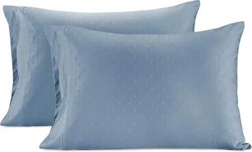 Miniatura 16 de LANE LINEN Juego de 2 almohadas tamaño Queen, suaves 100% algodón egipcio, frescas y lisas de 1000 hilos, fundas de almohada - Azul Estate