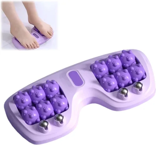 Rodillo portátil de masaje de doble pie, alivio de la fascitis plantar, terapia de acupresión de doble pie para aliviar el estrés y mejorar la