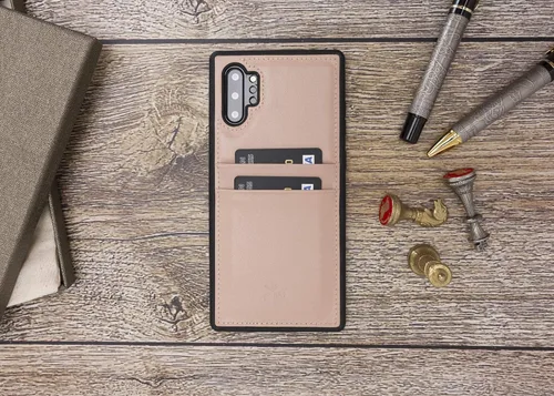 Miniatura 2 de Venito Capri - Funda de piel tipo cartera compatible con Samsung Galaxy Note 10 Plus (6.8 pulgadas), extra segura, con bloqueo RFID y cubierta Nude