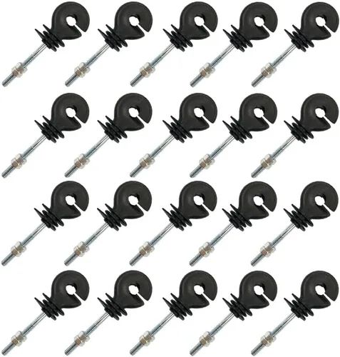 SagaSave Aislador autorroscante eléctrico para cercado de madera, aisladores eléctricos de cerca, aisladores de cercas eléctricas, aislador de valla