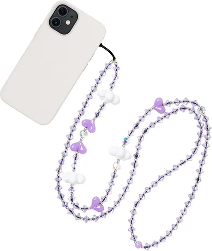 Miniatura 18 de Beaded Phone Charm Lanyard Strap Crossbody Fixed Beads Pearl Neck Chain