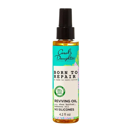 Carol's Daughter Born To Repair - Aceite reviving para cabello seco dañado y todo tipo de rizos, fabricado con manteca de karité, 4.2 onzas líquidas