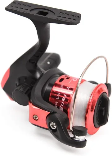 Miniatura 9 de Kit completo de carrete de caña de pescar con 2 cañas de pescar telescópicas de 6.9 ft, 2 carretes de señuelos de pesca ganchos accesorios bolsa