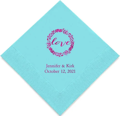 Miniatura 25 de Weddingstar - servilletas de papel impresas personalizables Negro