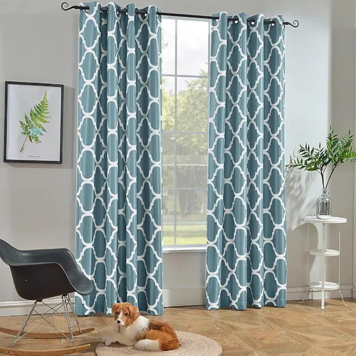 Miniatura 49 de Melodieux - Cortina opaca con aislamiento térmico y ojales, de estilo marroquí, 100 x 84 pulgadas, color gris (1 panel)