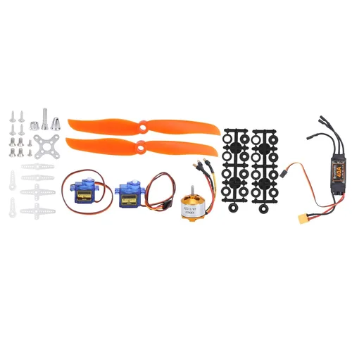 Miniatura 3 de Kit de motor de avión RC, SG90 Servo 2212 KV2200 Motor sin escobillas 6035 Hélice RC Avión de control remoto 40A XT60T Avión de ala fija