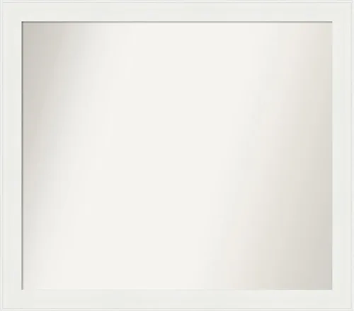 Miniatura 481 de Amanti Art Espejo de baño blanco para sobre el fregadero, 24 x 24 pulgadas, hecho a medida, espejo de tocador cuadrado blanco estrecho, marco