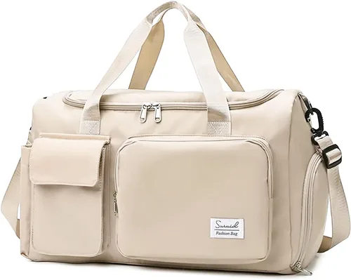 Bolsa de gimnasio deportiva con compartimento para zapatos, bolsa de viaje con bolsillo separado seco y húmedo para hombres y mujeres, bolsa de