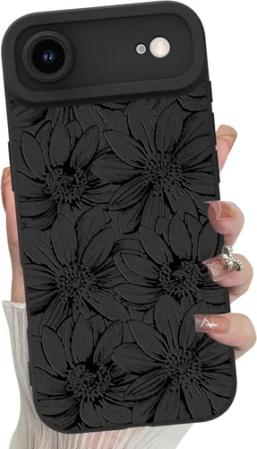Miniatura 64 de MZELQ Funda para iPhone 17 Pro 2025, diseño de girasoles de silicona, flores florales, protección de cámara, funda delgada y suave para teléfono