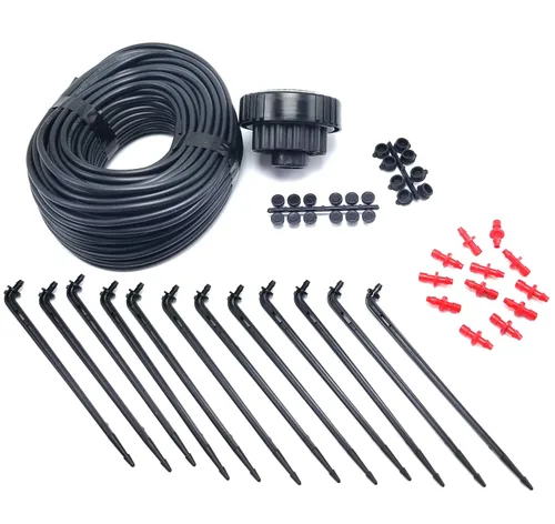 Miniatura 2 de Kit de cultivo de goteo de 12 plantas – Kit de burbuja/colector de riego hidropónico para iniciación – Incluye tubo de distribución de 100 pies