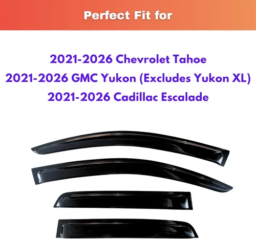 Miniatura 60 de KPY Visor de ventana compatible con Kia Soul 2009-2013, Protector contra lluvia de 4 unidades, deflectores de ventilación de ventana lateral