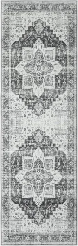 Miniatura 3 de JOLENE.K Alfombra lavable para pasillo, 2 x 6, alfombra de cocina, oriental, suave, envejecida, vintage, antideslizante, resistente a las manchas