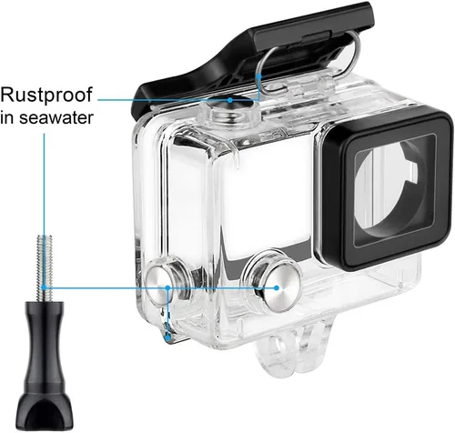 Miniatura 4 de GEPULY Funda impermeable para cámara GoPro Hero 4/3+/3 Black Siver fotografía subacuática – Resistente al agua hasta 131 pies (131.2 ft)
