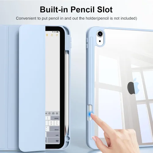 Miniatura 5 de Funda para iPad Air de 11 pulgadas M4/M3/M2 2026/2025/2024, iPad Air de 5ª/4ª generación de 10.9 pulgadas 2022/2020 con soporte para lápices, Azul