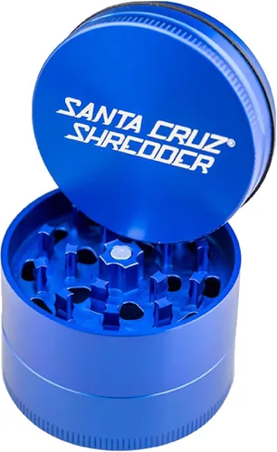 Santa Cruz Shredder Molinillo de hierbas de 3 piezas mediano de 2 1/8 pulgadas de agarre superior y aluminio de la más alta calidad (azul)