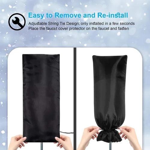 Miniatura 6 de Paquete de 2 fundas para grifos para exteriores para invierno, 13 pulgadas de ancho x 25 pulgadas de alto, protector contra congelación