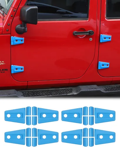 Miniatura 23 de JeCar Cubiertas de Bisagras de Puerta ABS Accesorios Exteriores para Jeep Wrangler JK JKU 2007-2018, Negro
