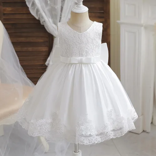 Miniatura 4 de NNJXD - Vestido de princesa de tul con flores, para usar en bodas, para niñas pequeñas y bebés