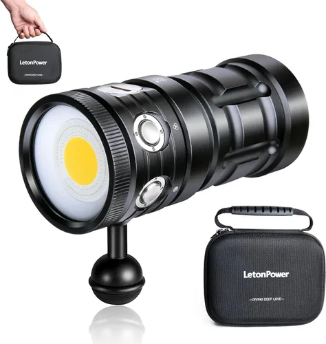 Miniatura 9 de TS Pro - Linterna de buceo, 25000 lúmenes, luz de video subacuática de 328.1 ft, luz de buceo, con carga tipo C para deportes profesionales al aire