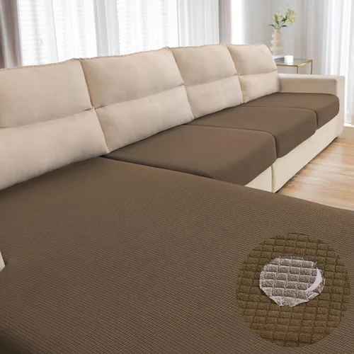 Miniatura 44 de Funda repelente al agua para cojín de sillón, funda elástica para respaldo individual de sofá seccional, funda para sofá en forma de L para mascotas