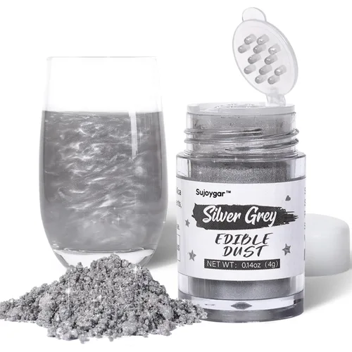 Miniatura 10 de Purpurina comestible oscura púrpura para cócteles, Sujoygar 4g Polvo de brillo comestible de grado alimenticio para Halloween, purpurina en polvo