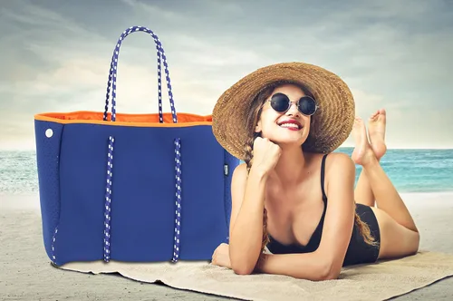 Miniatura 2 de QOGiR Bolsa de playa multiusos de neopreno con bolsillo interior con cierre de cremallera