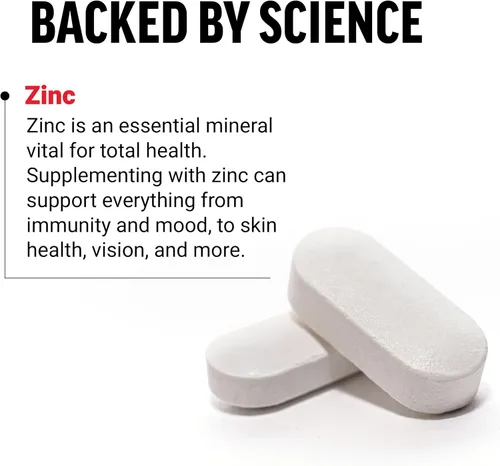 Miniatura 3 de Force Factor Zinc 50mg, suplementos de zinc con polvo de óxido de zinc, gluconato de zinc y citrato de zinc para apoyo inmunológico y salud
