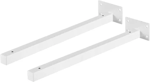 Miniatura 12 de uxcell Soportes de estante flotantes, 2 soportes de metal industriales de 4 pulgadas para estantes montados en la pared, color negro