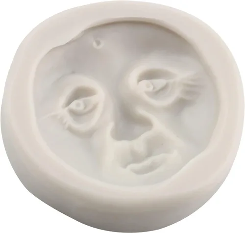 Miniatura 8 de Sijiangmold Molde de silicona con cara de luna, molde de fondant de cara humana para decoración de pasteles, chocolate, dulces, cupcakes, arcilla
