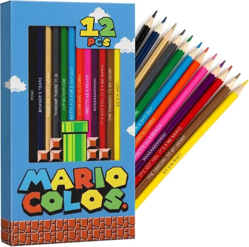 Miniatura 12 de Super Mario - Páginas para colorear para adultos y niños, juego de 5 hojas para colorear inspiradas en Mario en cartulina premium, divertido juego