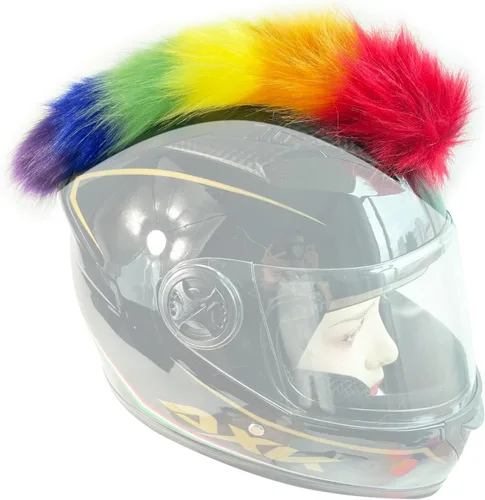 Miniatura 8 de Mohawk Peluca para decoración de casco, diseño de halcón reutilizable (casco no incluido)