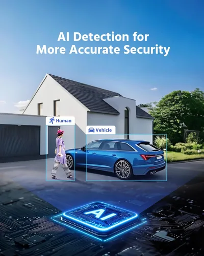 Miniatura 3 de ANNKE Cámara PoE de 3 MP con audio/micrófono, cámara de seguridad IP de torreta para interiores y exteriores, visión nocturna en color, detección