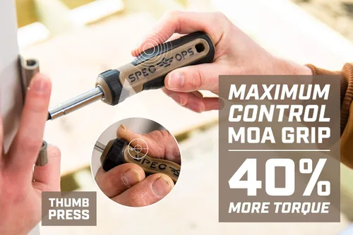 Miniatura 4 de Spec Ops Tools Destornillador multi-bit, 6-en-1, bits magnéticos de doble cara, eje de acero Cr-Mo, 3% donado a veteranos