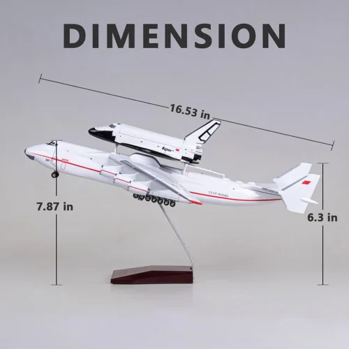 Miniatura 7 de Modelo de avión grande, modelo 1/200 Ucrania Antonov 225, modelo de avión de resina, modelo de avión de transporte, para colección de entusiastas