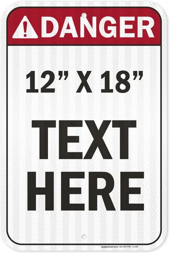 Miniatura 61 de Primer letrero de seguridad personalizado, letrero ANSI, compatible con Osha, 12 x 18 pulgadas, HDPE de 55 mil de grosor