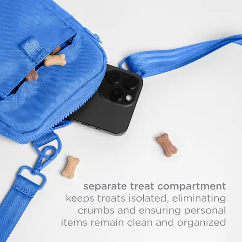 Miniatura 6 de Ubbi Bolsa de golosinas para perros para entrenamiento y caminar, opciones de uso de 3 vías, cruzado, cintura o clip, con cierre magnético