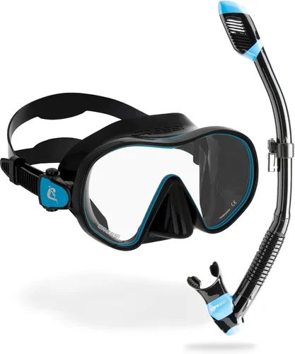 Miniatura 2 de Cressi Máscara de buceo sin marco de lente única y snorkel seco para esnórquel, buceo, F-Dual y Supernova Dry: diseñado en Italia