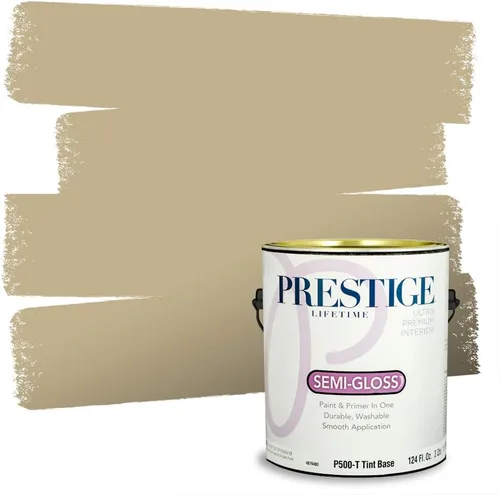 Miniatura 190 de PRESTIGE Paints Exterior Paint and Primer In One, 1-Gallon, Satin, Comparable Match of Benjamin Moore* Royal Linen* 931BM-PCM