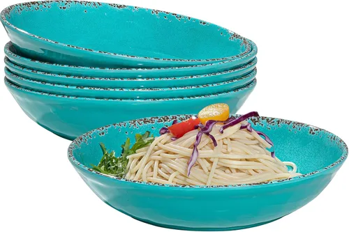 Miniatura 18 de Juego de 2 cuencos de melamina para servir ensaladas grandes de 12 x 4 pulgadas, cuencos de frutas, cuencos para mezclar, cuencos para servir