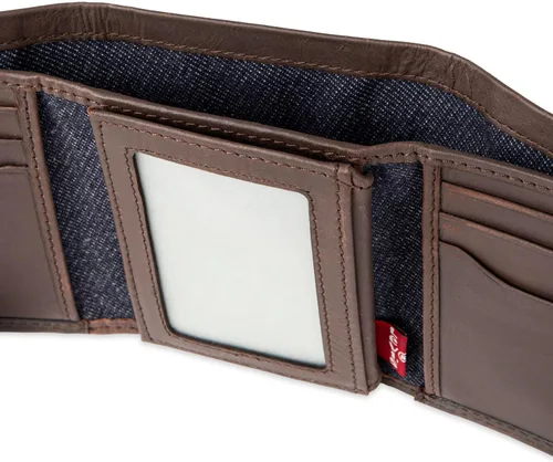 Miniatura 19 de Levi's Billetera triple para hombre, elegante y delgada, incluye ventana de identificación y tarjetero de crédito