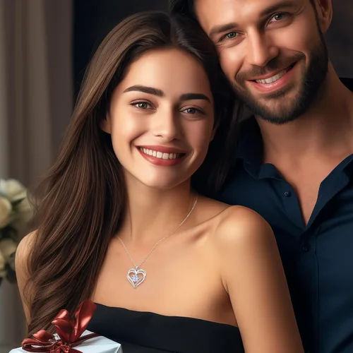 Miniatura 210 de LOUISA SECRET Love Heart Birthstone Necklaces for Women, Birthday Gift for Women, Anniversary Jewelry for Wife Her, 925 Sterling Silver Pendant