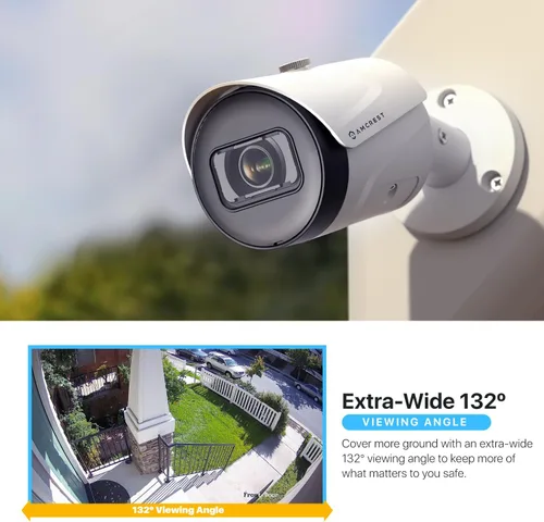 Miniatura 5 de Amcrest UltraHD 5MP Cámara POE exterior 2592 x 1944p Bullet IP cámara de seguridad, IP67 exterior impermeable, ángulo de visión de 103°, lente
