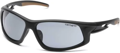 Miniatura 5 de Carhartt Ironside Safety Glasses, Retail Clamshell Packaging, Black/Tan Frame, Sandstone Bronze Anti-Fog Lens Negro / Beige