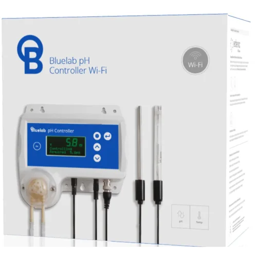 Miniatura 9 de Controlador de pH Bluelab Wi-Fi con monitoreo del reservorio 24/7 para pH con dosificación automatizada de nutrientes, integración Edenic, sondas
