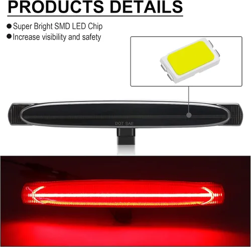 Miniatura 6 de 3ª luz de freno LED de repuesto para Corvette C5 1997-2004, luz de freno de montaje alto con lente ahumada, tercera luz de freno central de montaje